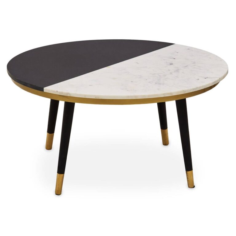Tiston Assorted Marble And Wood Coffee Table