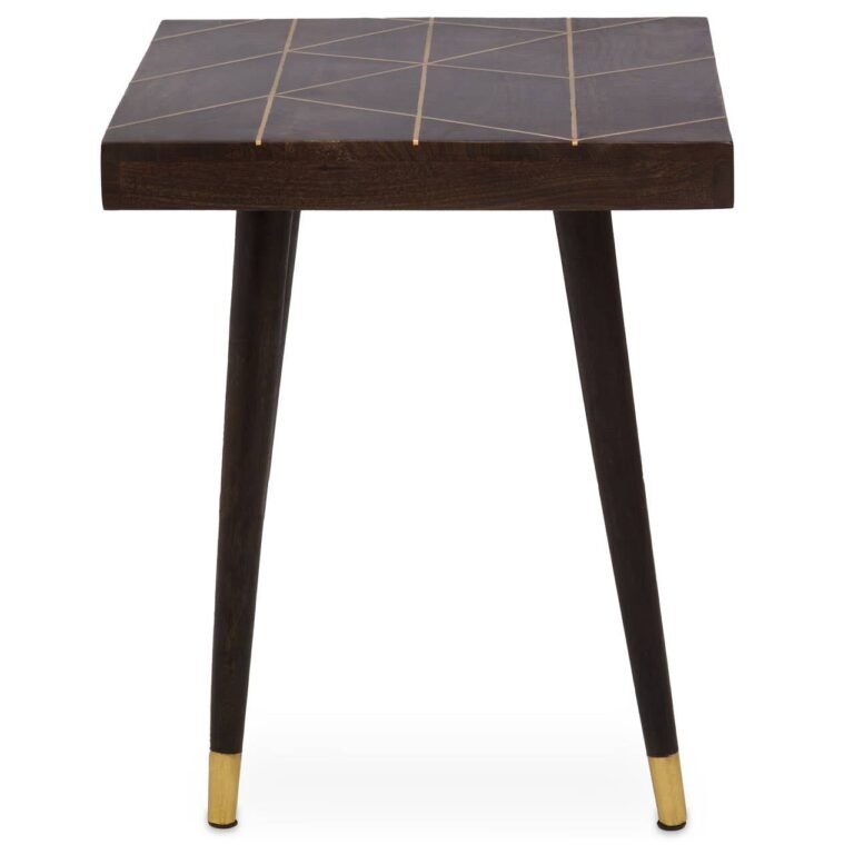 Longford Mango Wood And Gold Finishing Side Table