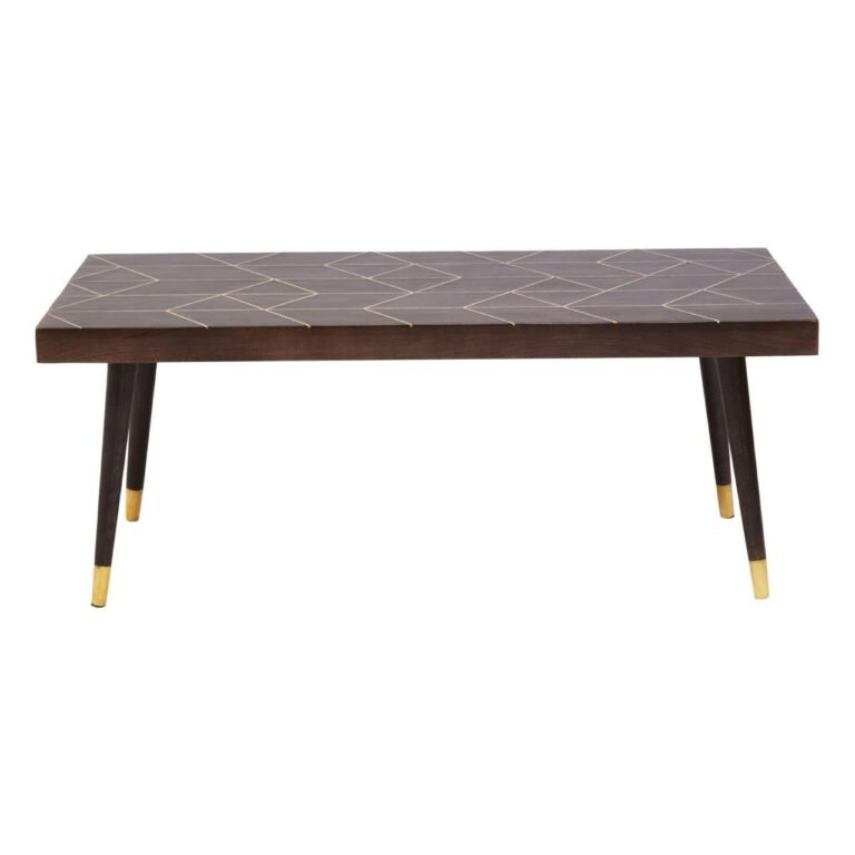 SHOP TABLES Longford Mango Wood And Gold Finishing Coffee Table