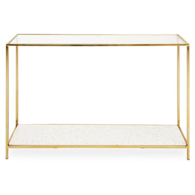 Tivi Glass / Gold Frame Side Table