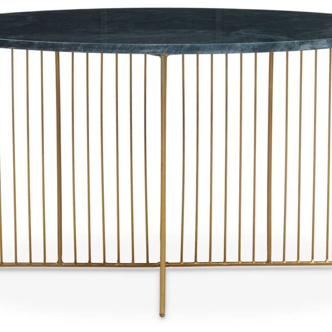 Tiston Green Marble / Gold Frame Coffee Table