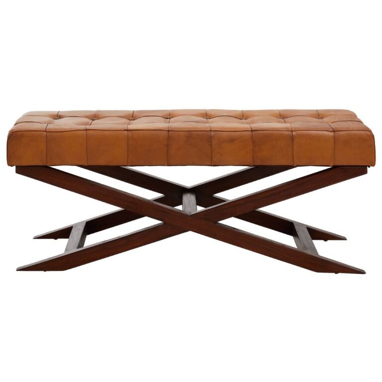 Harrington Bench With Cross Base