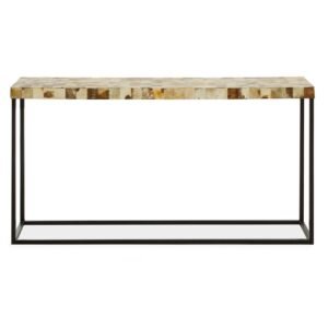 Pattern Cream Shell Console Table