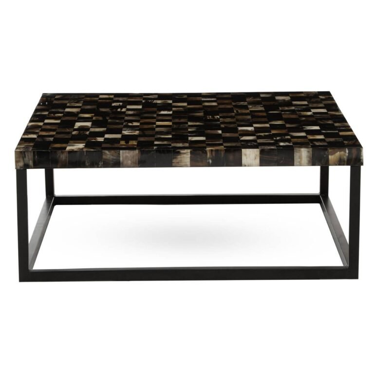 Pattern Black Shell Square Coffee Table