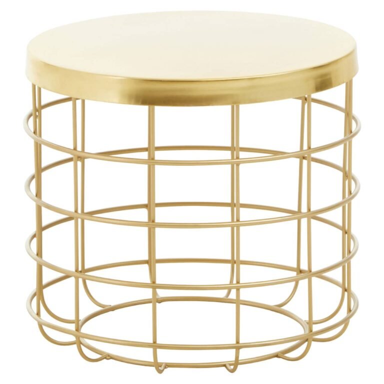 Aliet Gold Iron Round Side Table