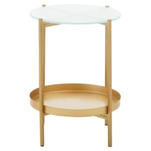 Aliet Two Tier Glass Side Table