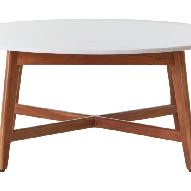 Lisbury White Marble Coffee Table