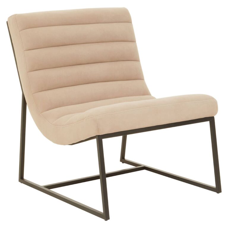 Aiste Ivory Velvet Cocktail Chair