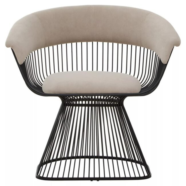 Aiste Mink and Black Velvet Chair