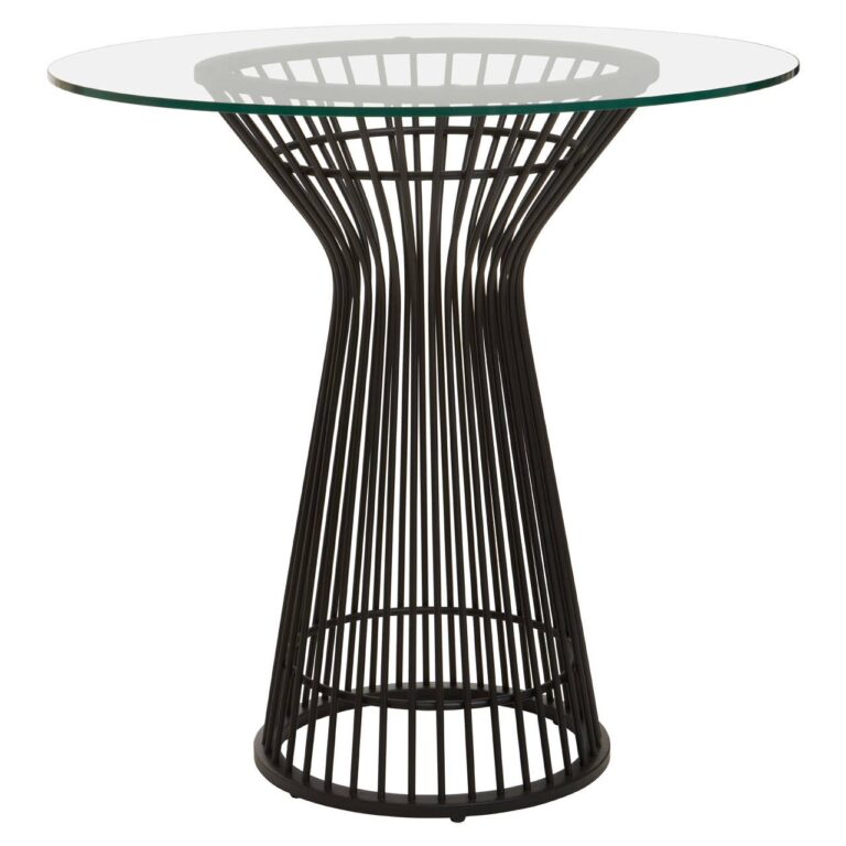Aiste Round Matte Black Dining Table