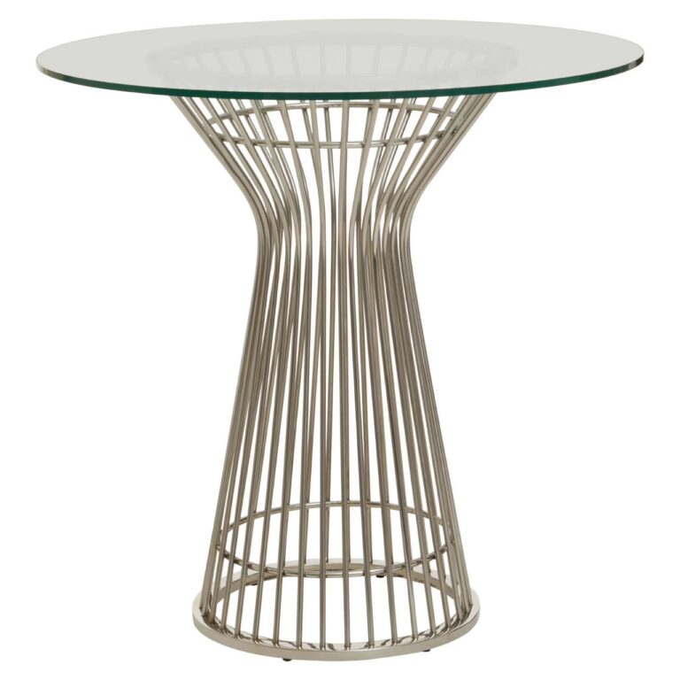 Aiste Round Silver Dining Table