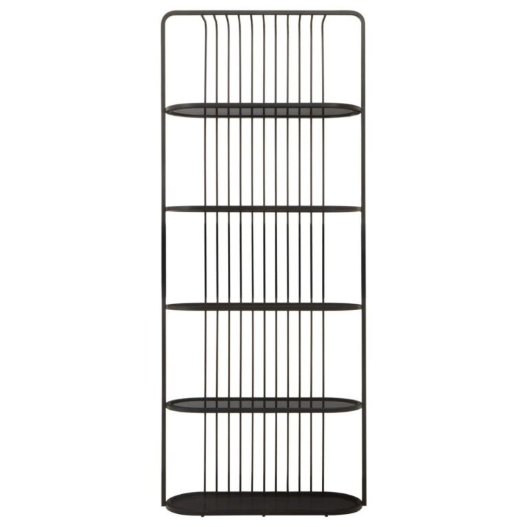Aiste Five Tier Black Shelf Unit