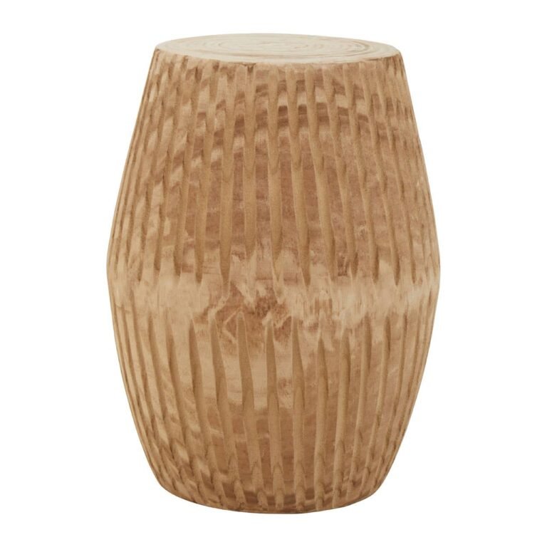 Arolotte Natural Engraved Side Table