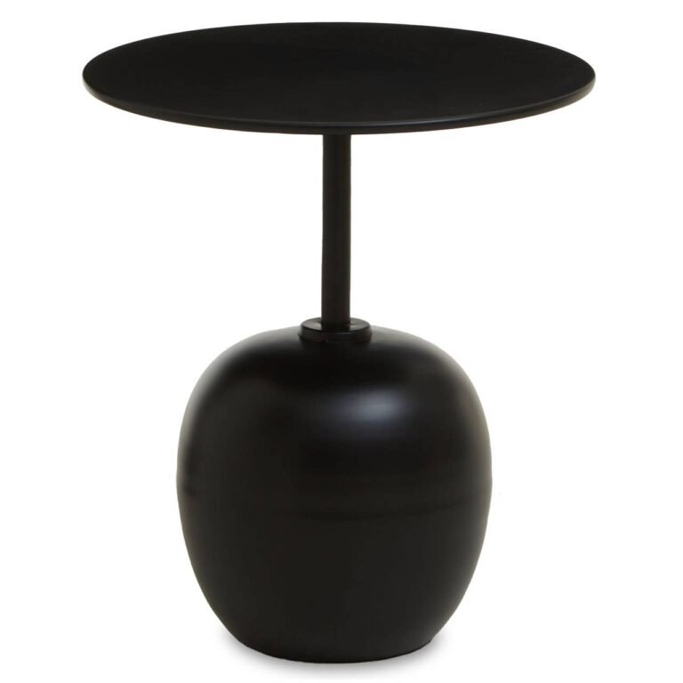 Lorel Matte Black Side Table