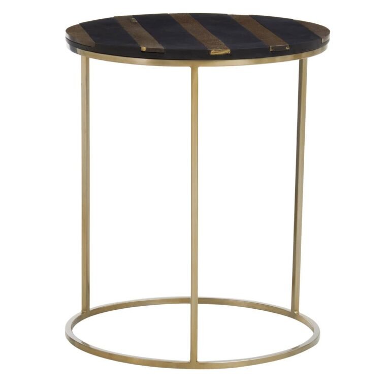 Iris Black And Gold Side Table