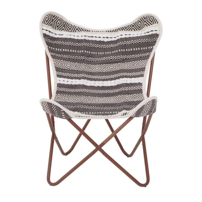 Fena Grey And White Butterfly Chair