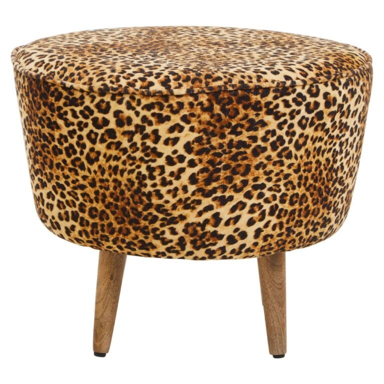 Fena Leopard Print Stool