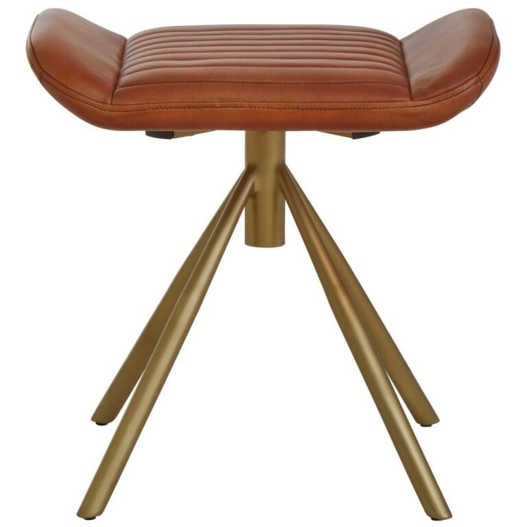 Olk Buffalo Tan Leather Foot Stool
