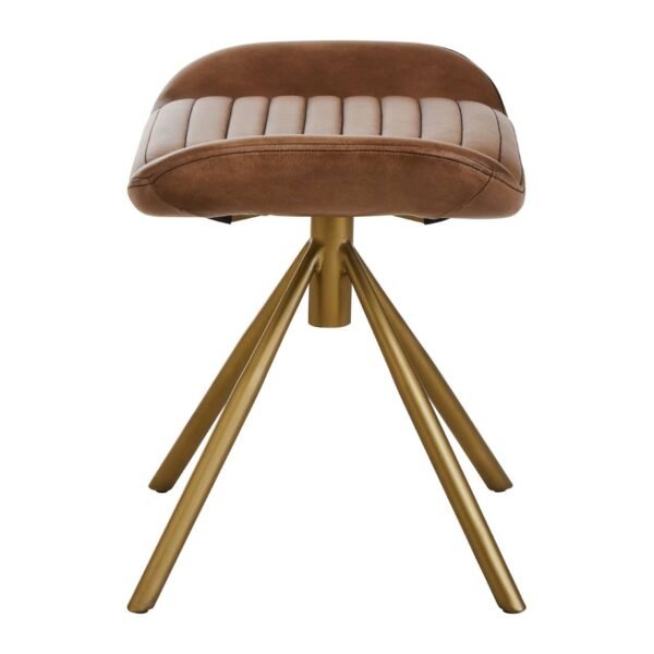 Olk Buffalo Brown Leather Foot Stool - Image 3