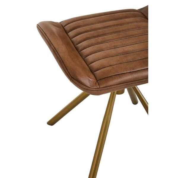 Olk Buffalo Brown Leather Foot Stool - Image 4