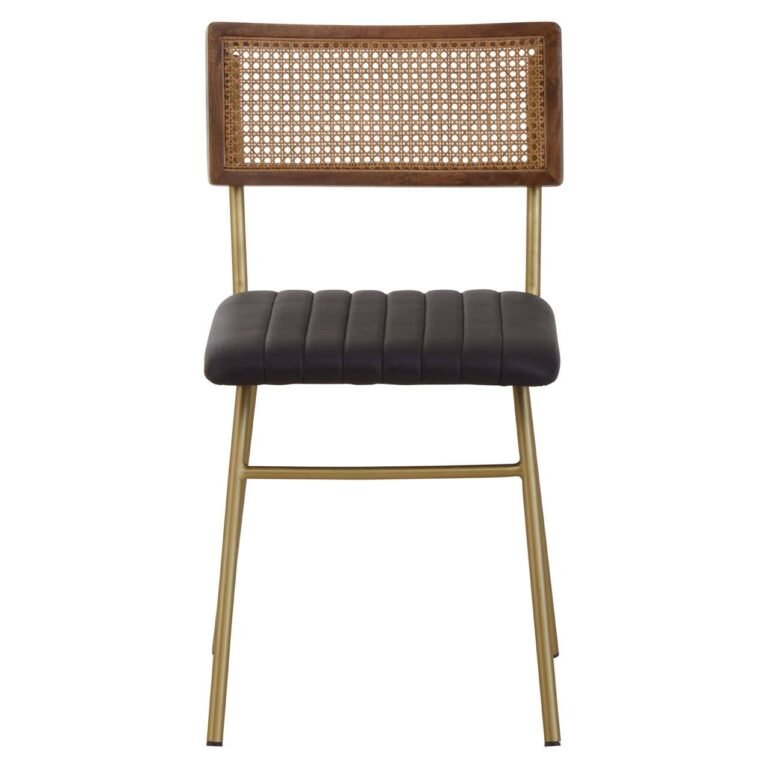 Olk Buffalo Black Leather Dining Chair