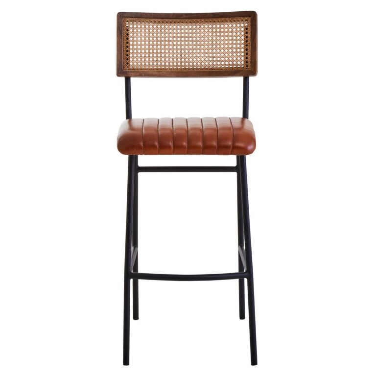 Olk Buffalo Tan Leather Bar Chair