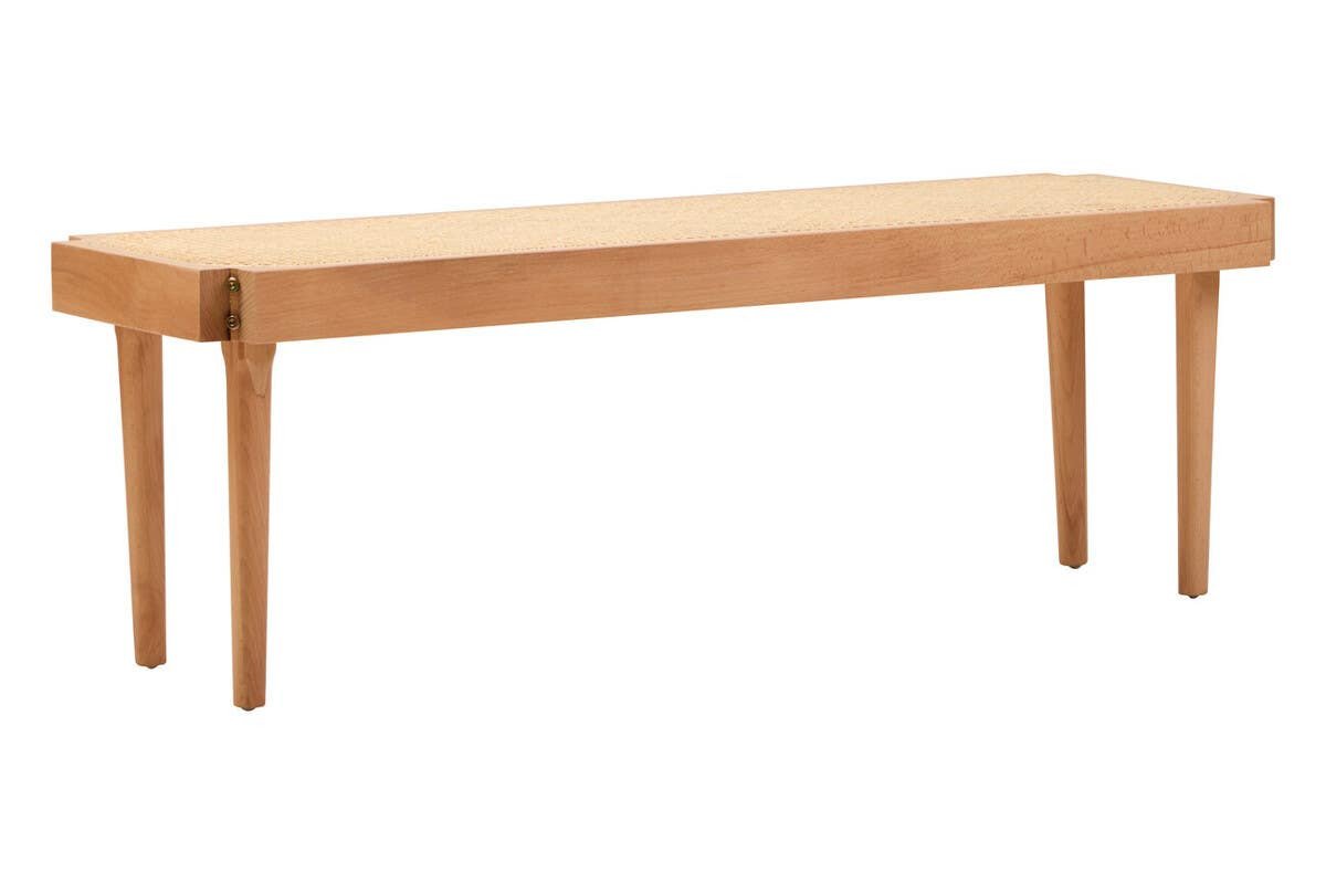 Ebu Natural Cane and Beech Wood Bench Ebu Natural Cane and Beech Wood Bench
