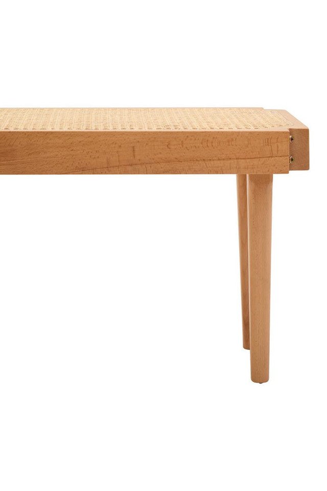Ebu Natural Cane and Beech Wood Bench Ebu Natural Cane and Beech Wood Bench
