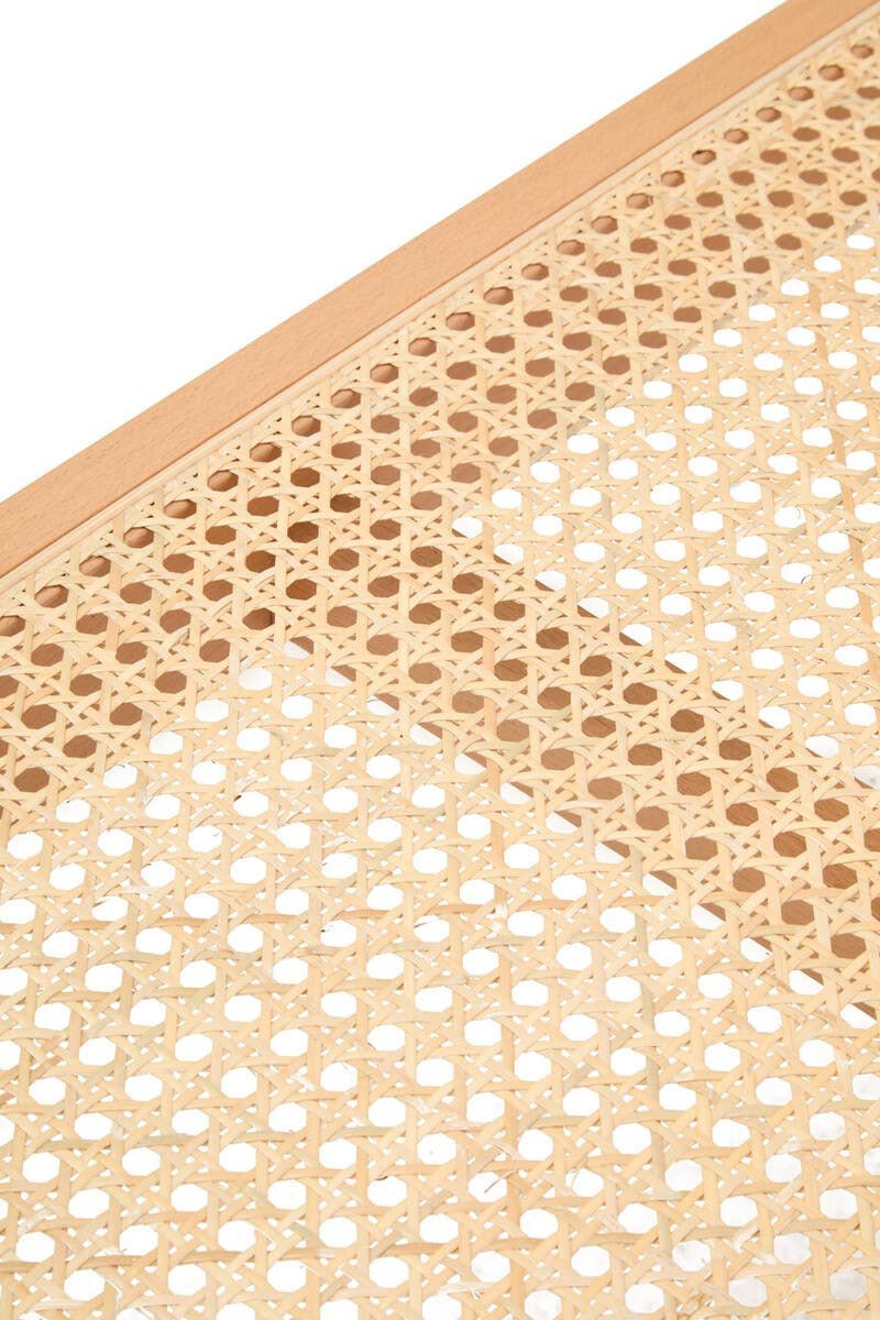 Ebu Natural Cane and Beech Wood Bench Ebu Natural Cane and Beech Wood Bench