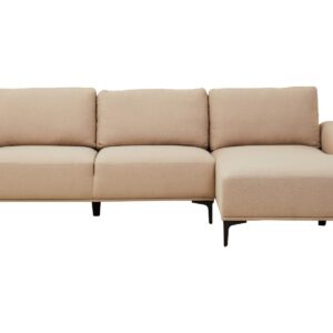 Ockley 3 Seat Natural Fabric Left Chaise Sofa