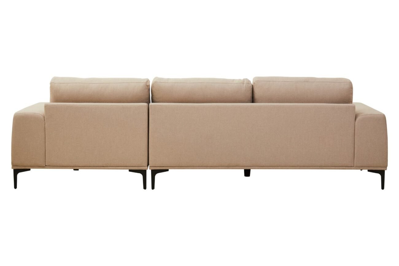 Ockley 3 Seat Natural Fabric Left Chaise Sofa