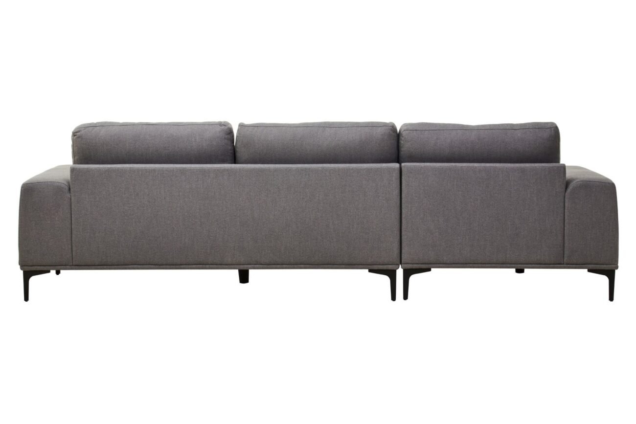 Ockley 3 Seat Grey Fabric Right Chaise Sofa