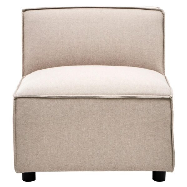 Lousey Natural Fabric Armless Sofa