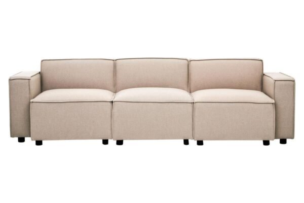 Lousey Natural Fabric Armless Sofa - Image 9