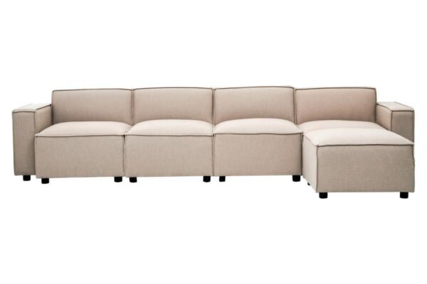 Lousey Natural Fabric Armless Sofa - Image 12