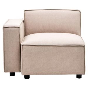 Lousey Natural Fabric Right Arm Sofa