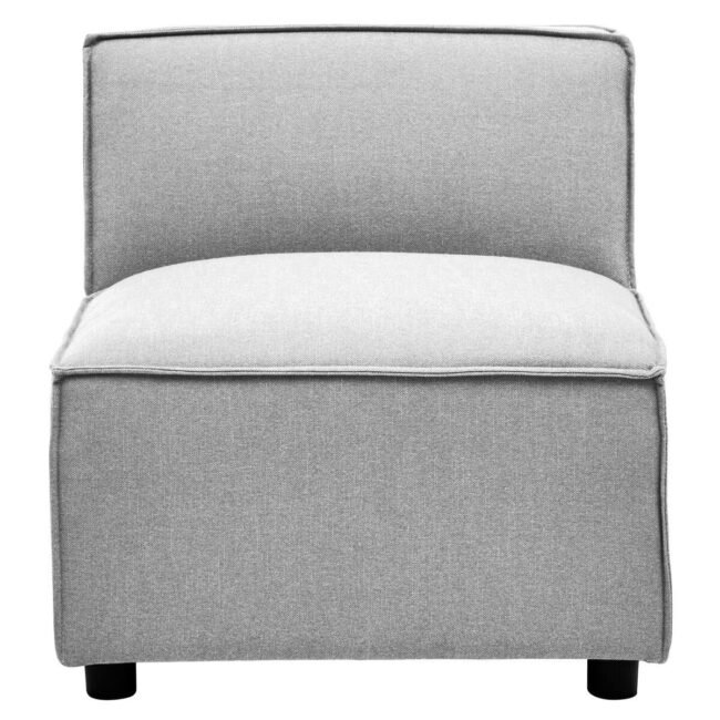 Lousey Grey Fabric Armless Sofa