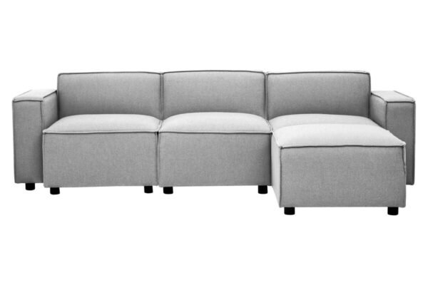 Lousey Grey Fabric Right Arm Sofa - Image 14