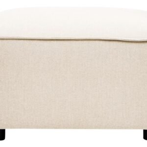 Lousey Cream Fabric Sofa Ottoman