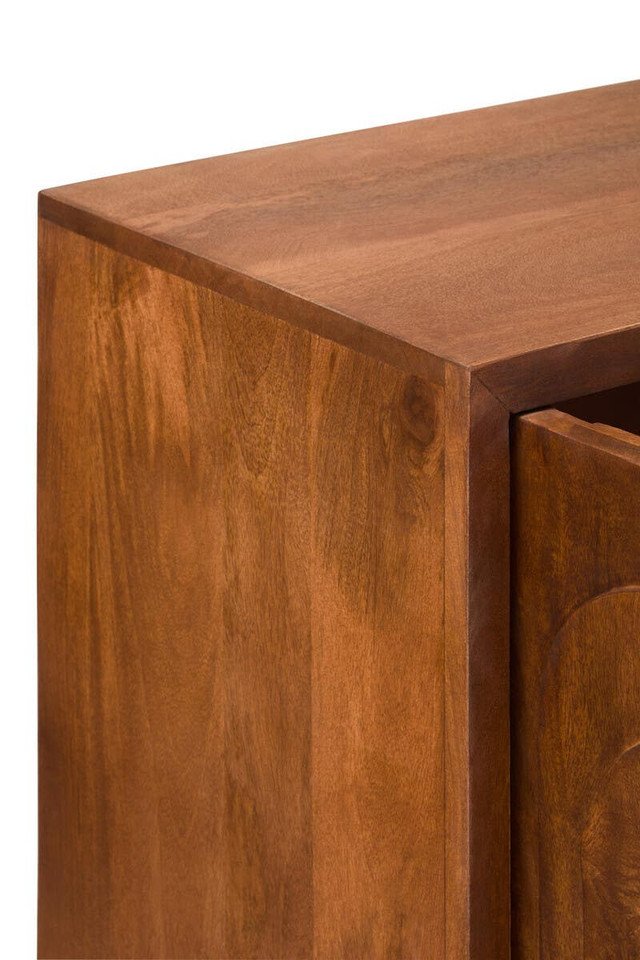 Graans Two Door Mango Wood Carved Cabinet Graans Two Door Mango Wood Carved Cabinet