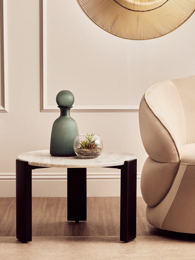 Alero Round Marble Top Coffee Table Alero Round Marble Top Coffee Table