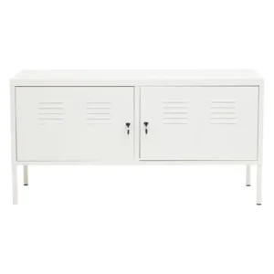 Acadia Two Door White Locker Cabinet