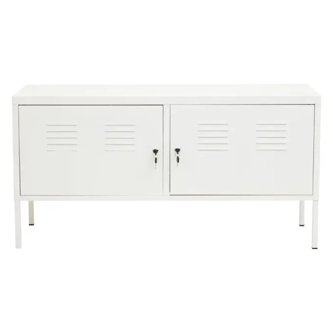 Acadia Two Door White Locker Cabinet