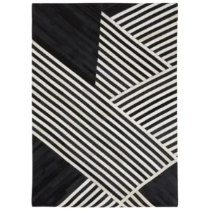 Affril Large Black And White Rug