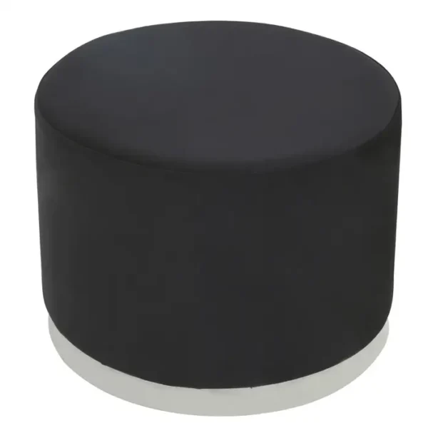 Aggen Black And Silver Round Stool1