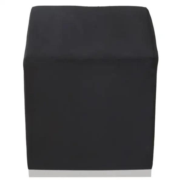 Aggen Black And Silver Square Stool1