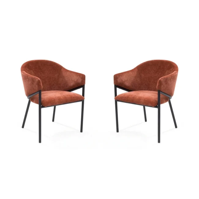 Aidan Armchair - Rust - Set of 2