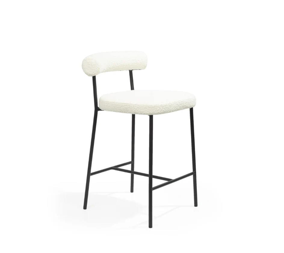 Alita Stool - Chex Bouclé Polar Alita Stool - Chex Bouclé Polar