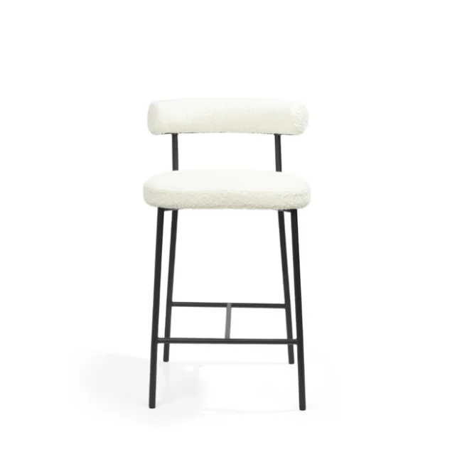 Alita Stool - Chex Bouclé Polar