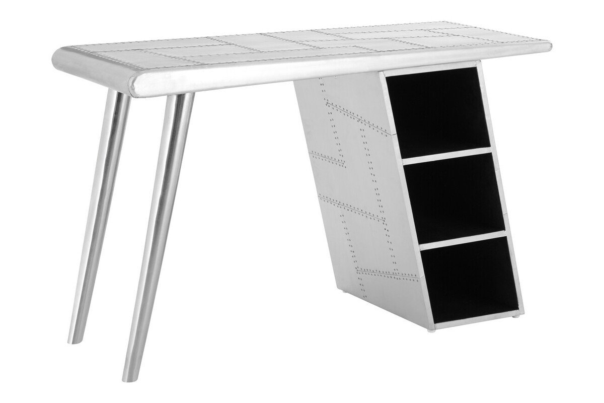 Alvo Aluminum Wing Desk with Shelves Alvo Aluminum Wing Desk with Shelves